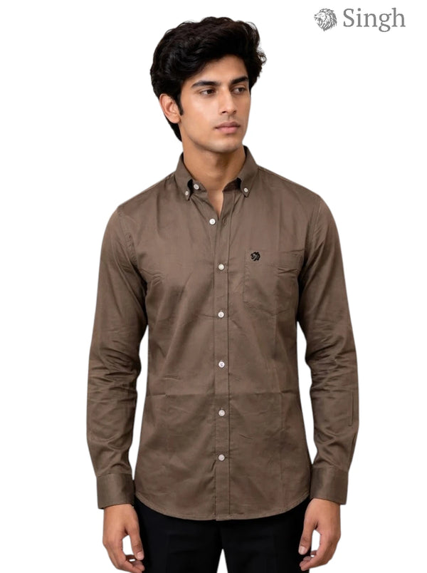 SINGH Men's Plain Shirt -15-101-7 Premium Royal Elegance
