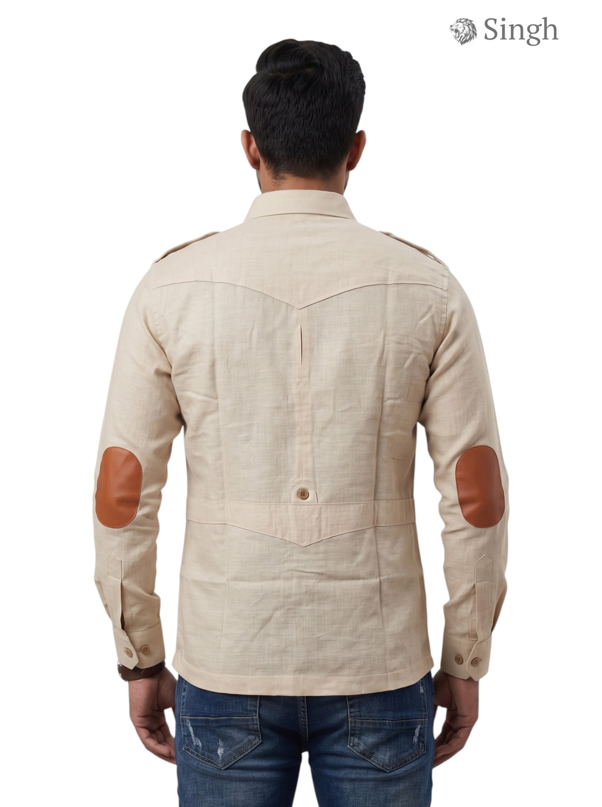 Singh Linen Jio 2P PAN-13-5019-3 Hunting Shirt - Regal Style
