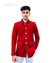 Modern Marwar Red Velvet Coat Suit for Weddings with Traditional Design and Elegant Fit