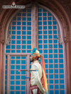 Elegant wedding groom sherwani with intricate embroidery, styled for a traditional celebration
