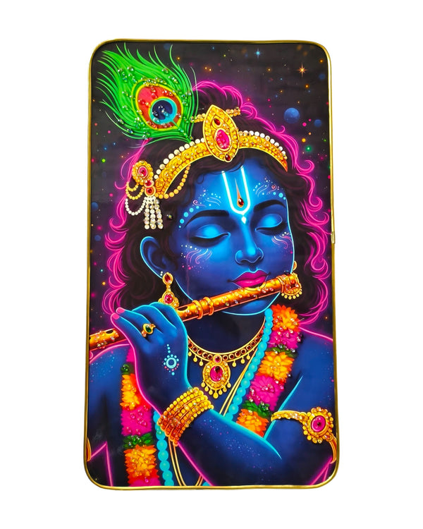Krishna Photo Frame Crystal Glossy